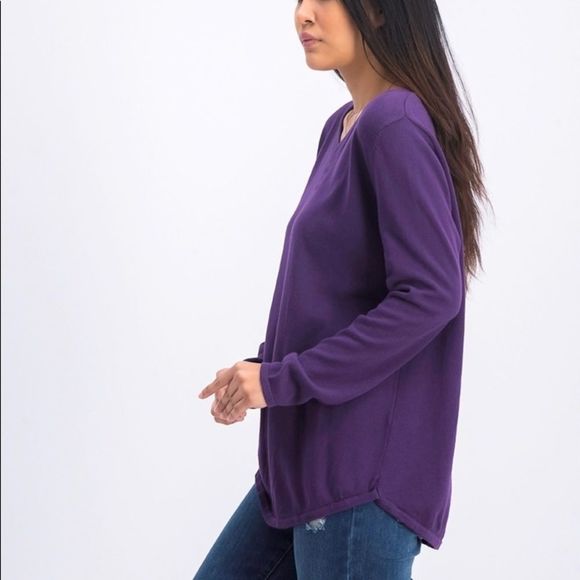 Karen Scott Sz S Sweater Purple Dynasty NWT - Picture 3 of 7